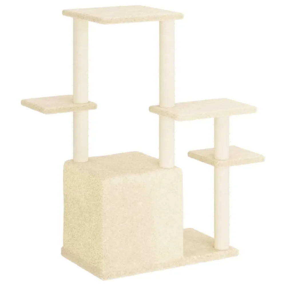 Vidaxl cat tree with sisal scratching posts cream 97.5 cm