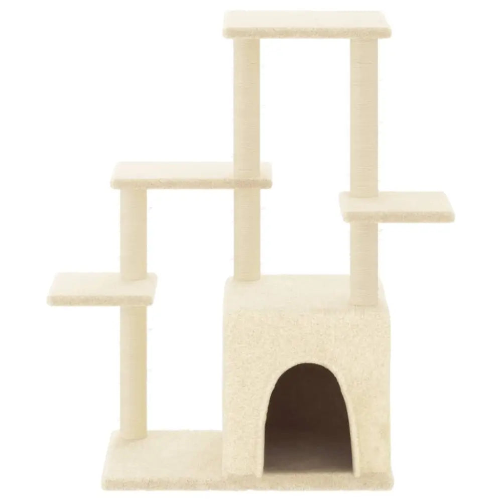 Vidaxl cat tree with sisal scratching posts cream 97.5 cm