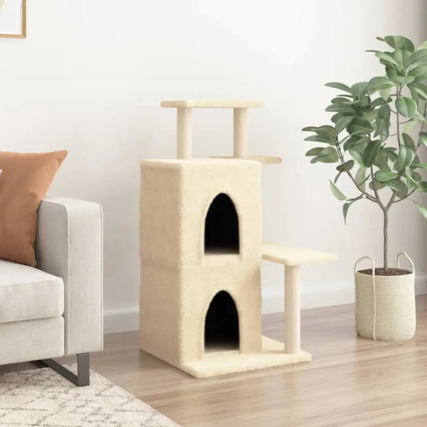 Vidaxl cat tree with sisal scratching posts cream 97 cm