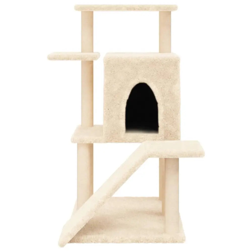 Vidaxl cat tree with sisal scratching posts cream 97 cm