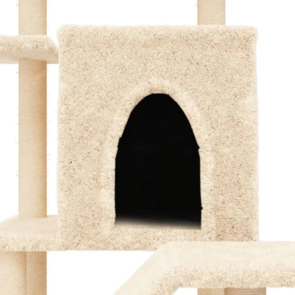 Vidaxl cat tree with sisal scratching posts cream 97 cm