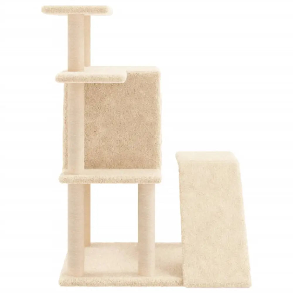 Vidaxl cat tree with sisal scratching posts cream 97 cm