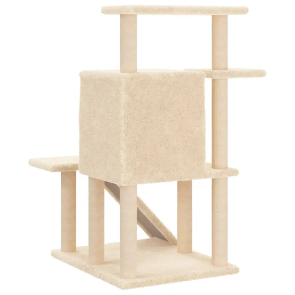 Vidaxl cat tree with sisal scratching posts cream 97 cm