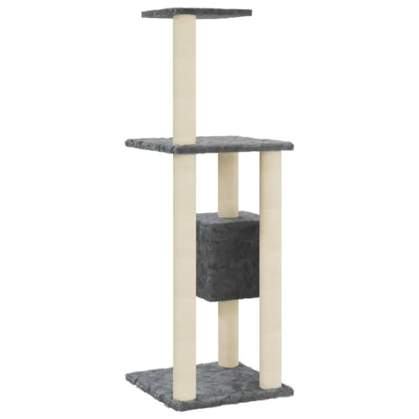 Vidaxl cat tree with sisal scratching posts dark grey 104