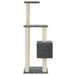 Vidaxl cat tree with sisal scratching posts dark grey 104