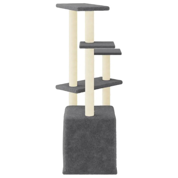 Vidaxl cat tree with sisal scratching posts dark grey 107.5