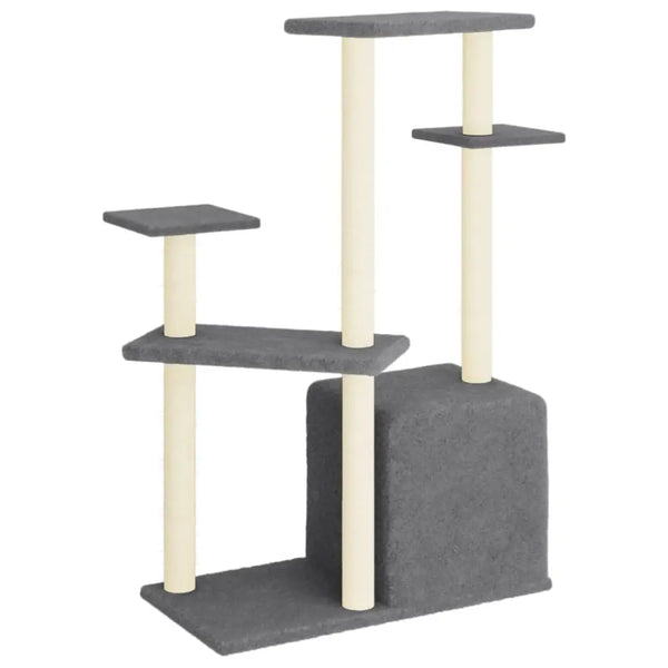 Vidaxl cat tree with sisal scratching posts dark grey 107.5