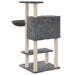 Vidaxl cat tree with sisal scratching posts dark grey 108.5