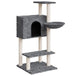 Vidaxl cat tree with sisal scratching posts dark grey 108.5