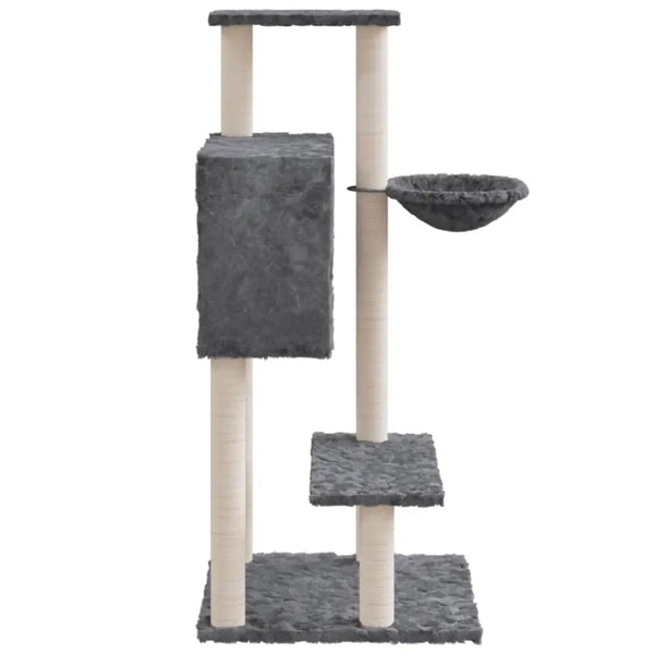 Vidaxl cat tree with sisal scratching posts dark grey 108.5