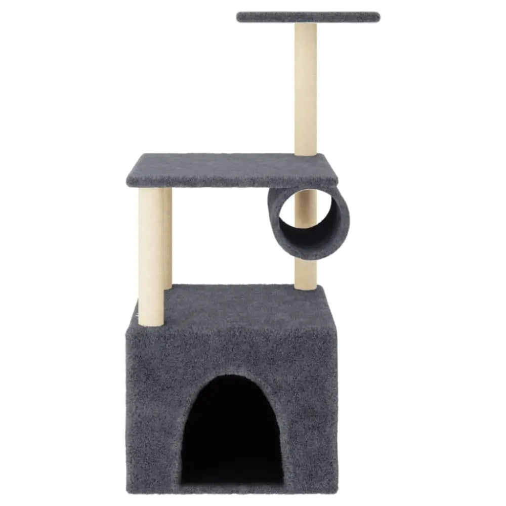 Vidaxl cat tree with sisal scratching posts dark grey 109.5