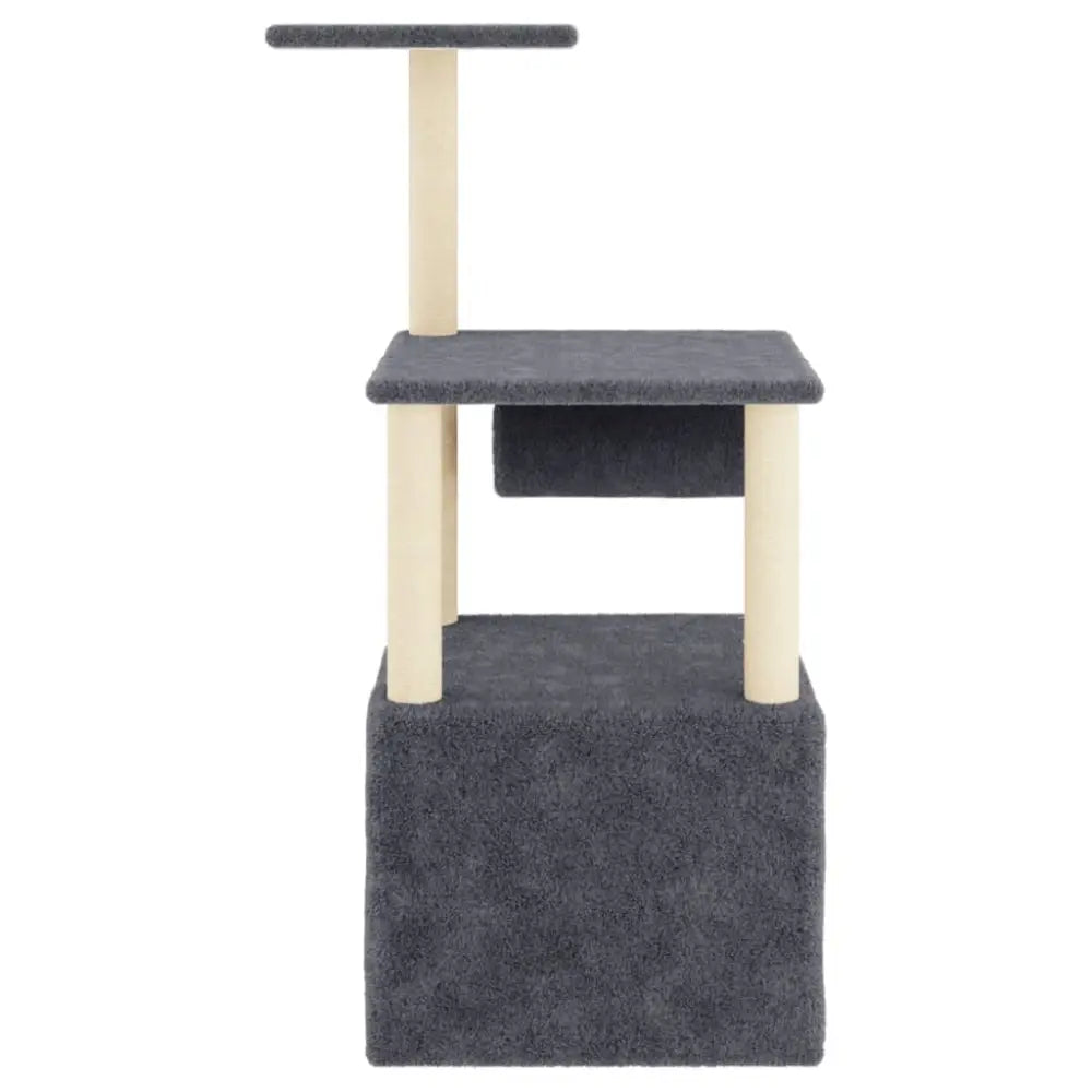 Vidaxl cat tree with sisal scratching posts dark grey 109.5