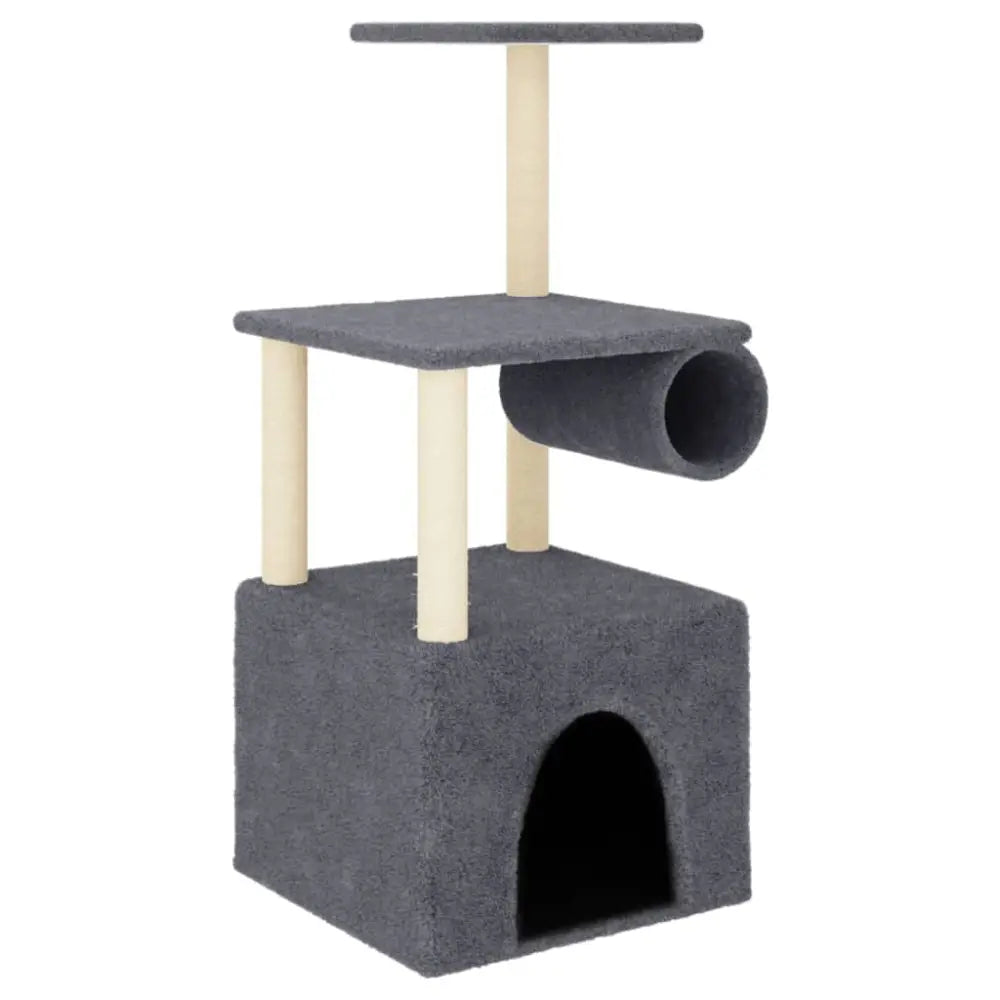 Vidaxl cat tree with sisal scratching posts dark grey 109.5