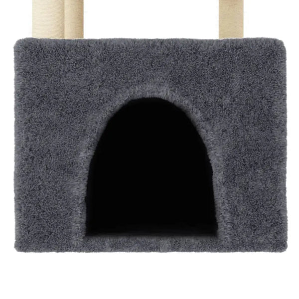 Vidaxl cat tree with sisal scratching posts dark grey 109.5