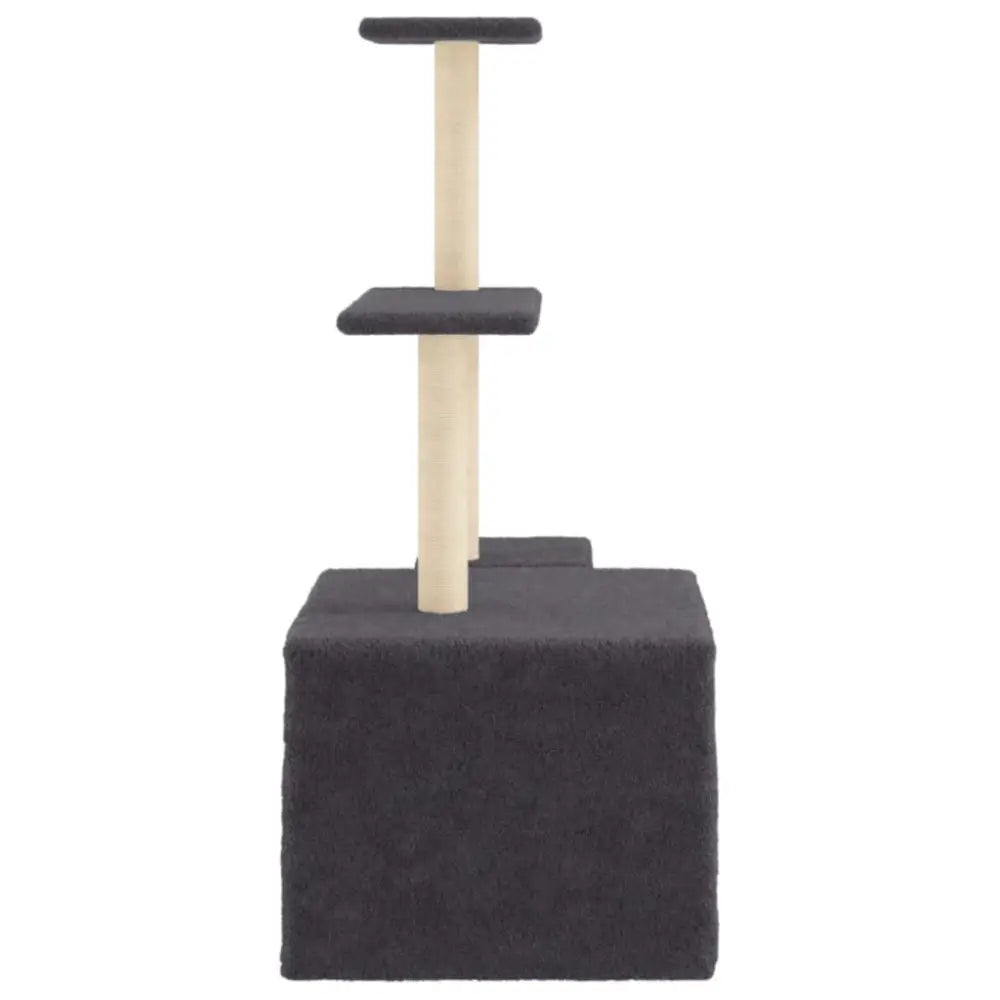 Vidaxl cat tree with sisal scratching posts dark grey 110