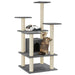 Vidaxl cat tree with sisal scratching posts dark grey 110