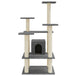 Vidaxl cat tree with sisal scratching posts dark grey 110