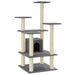 Vidaxl cat tree with sisal scratching posts dark grey 110