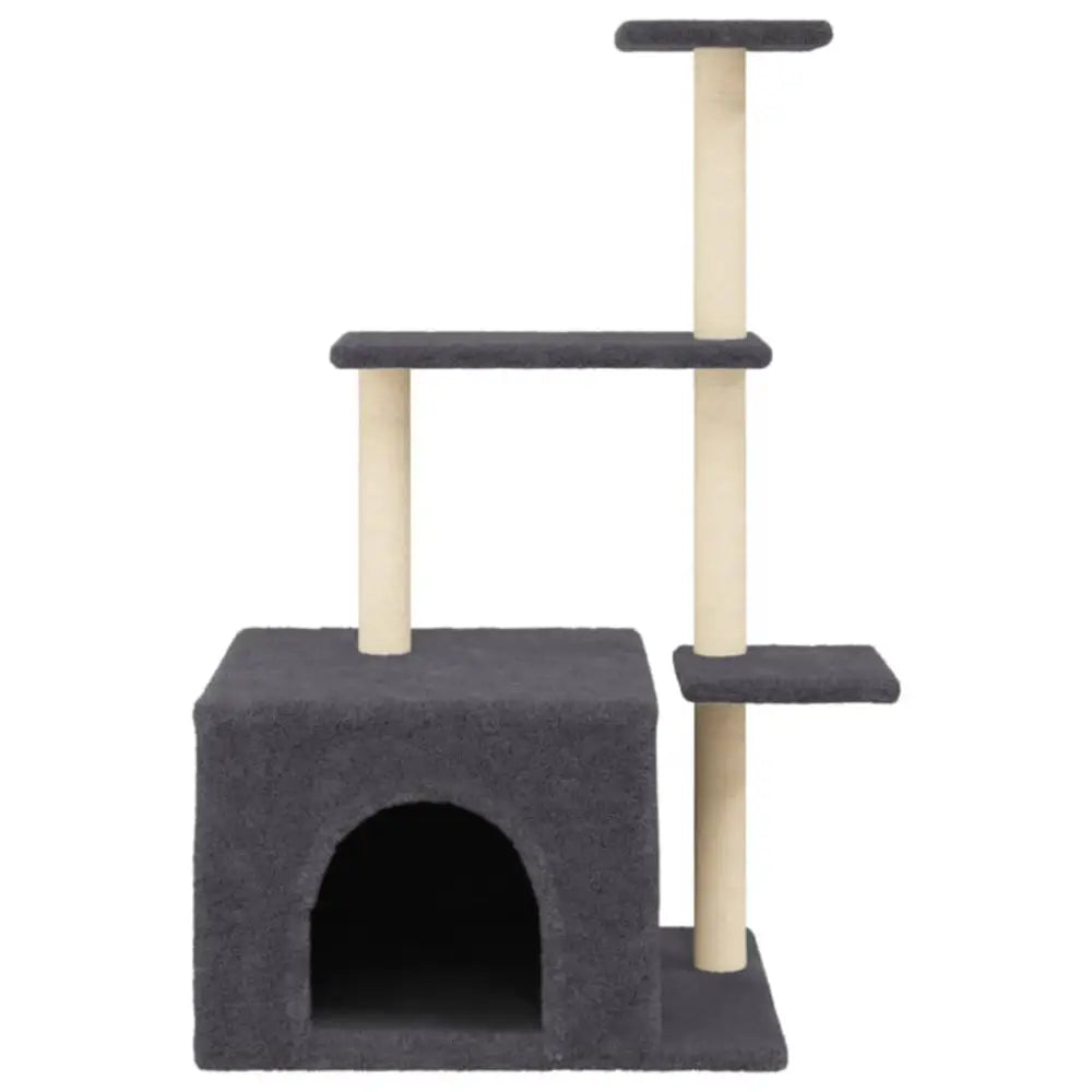 Vidaxl cat tree with sisal scratching posts dark grey 110