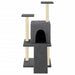 Vidaxl cat tree with sisal scratching posts dark grey 110