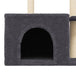 Vidaxl cat tree with sisal scratching posts dark grey 110