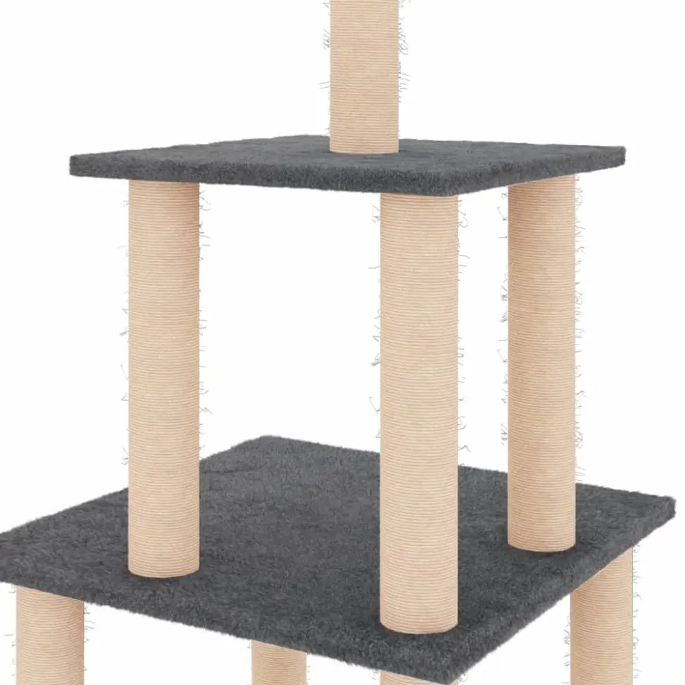 Vidaxl cat tree with sisal scratching posts dark grey 111