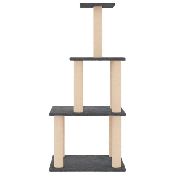 Vidaxl cat tree with sisal scratching posts dark grey 111