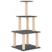 Vidaxl cat tree with sisal scratching posts dark grey 111