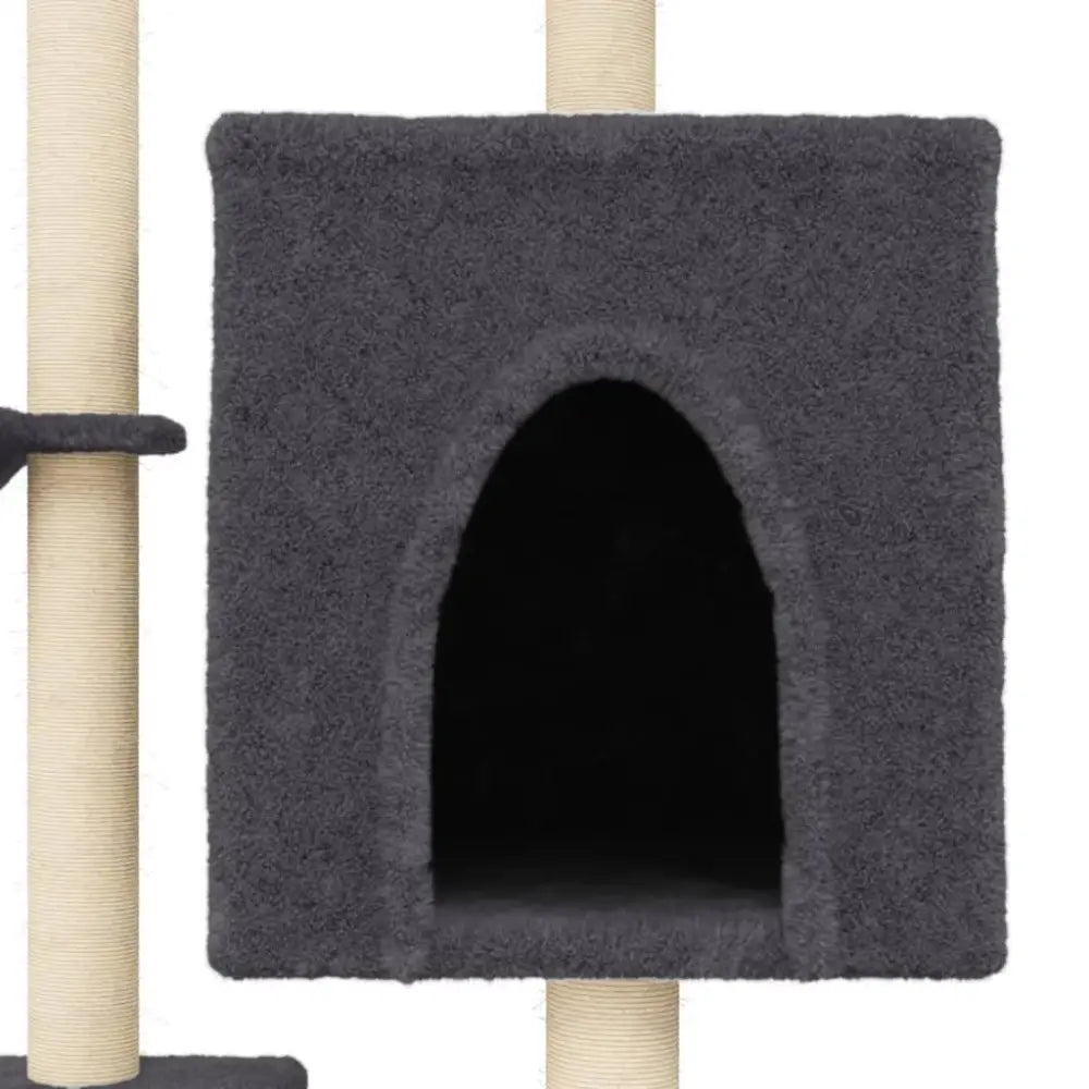 Vidaxl cat tree with sisal scratching posts dark grey 117