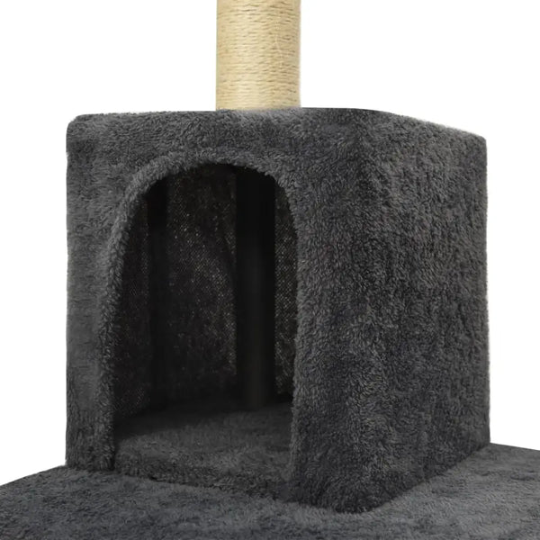 Vidaxl cat tree with sisal scratching posts dark grey 118.5