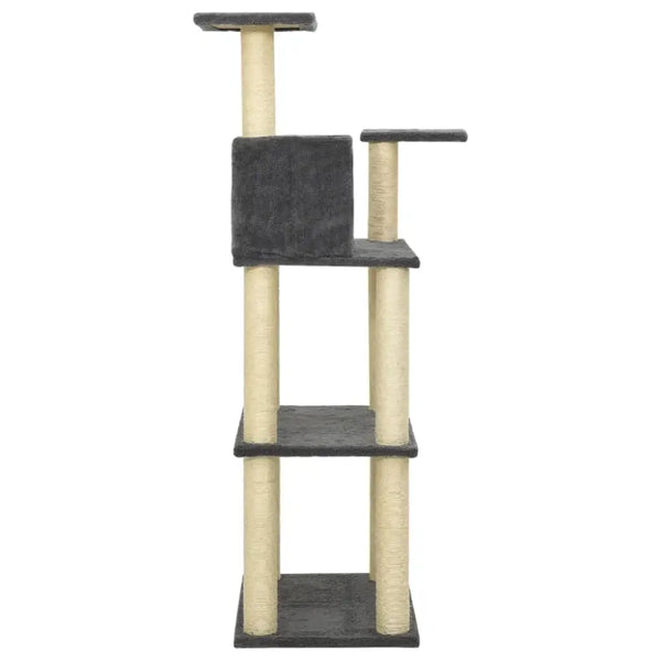 Vidaxl cat tree with sisal scratching posts dark grey 118.5