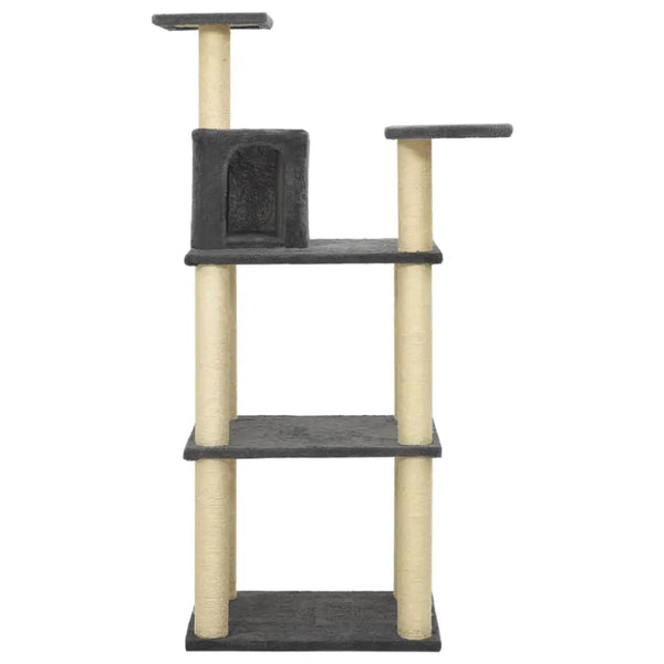 Vidaxl cat tree with sisal scratching posts dark grey 118.5