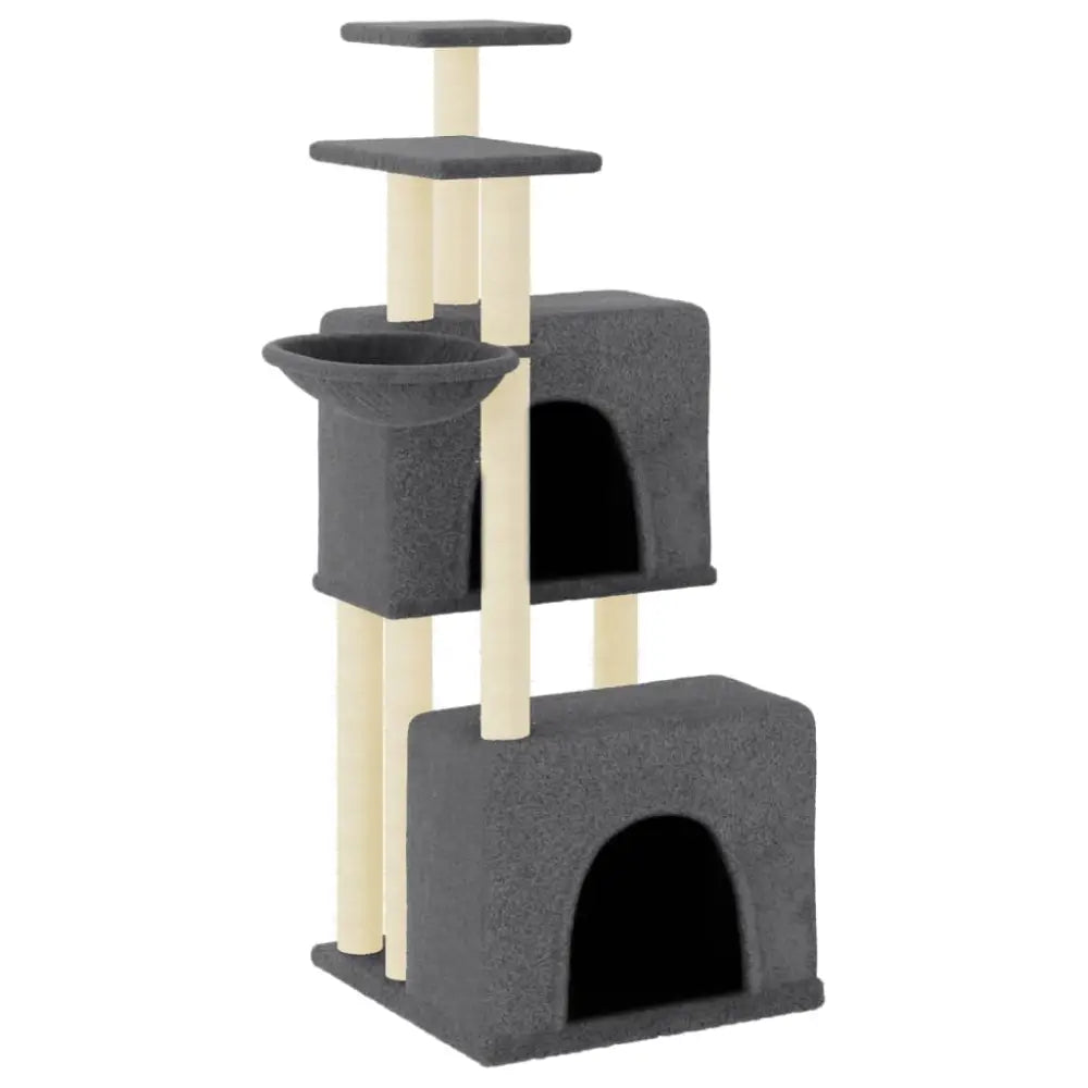 Vidaxl cat tree with sisal scratching posts dark grey 122