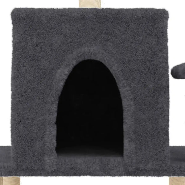 Vidaxl cat tree with sisal scratching posts dark grey 122