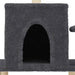 Vidaxl cat tree with sisal scratching posts dark grey 122