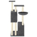 Vidaxl cat tree with sisal scratching posts dark grey 122