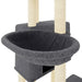 Vidaxl cat tree with sisal scratching posts dark grey 122