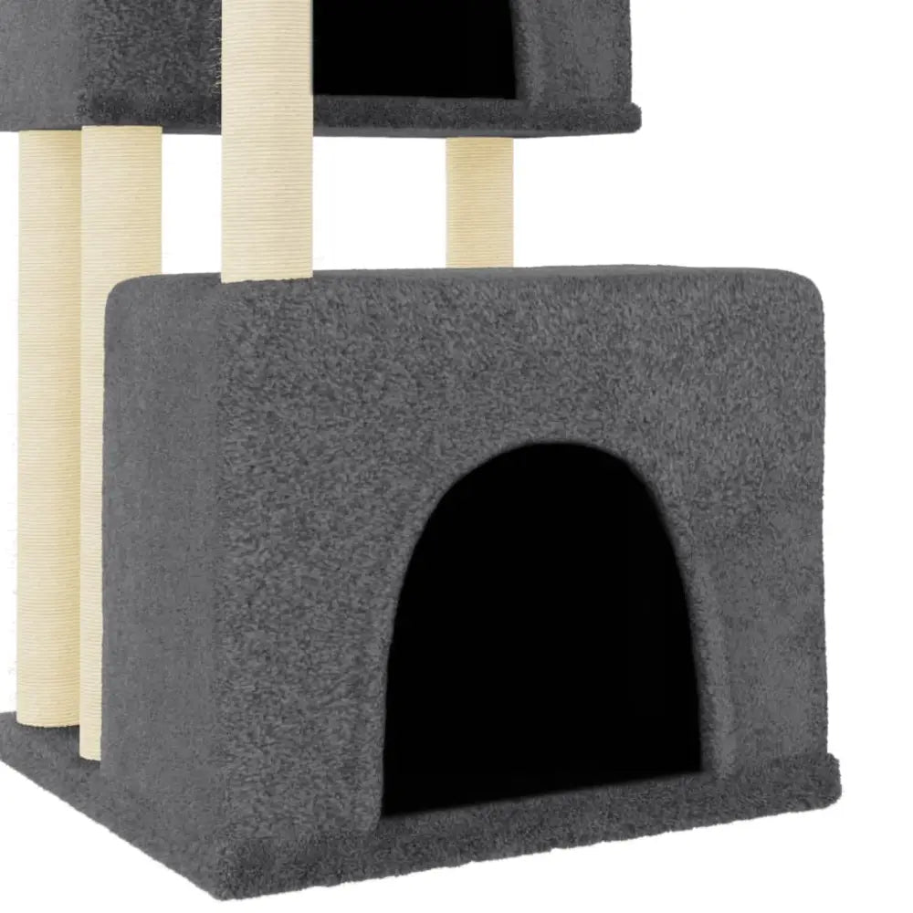 Vidaxl cat tree with sisal scratching posts dark grey 122