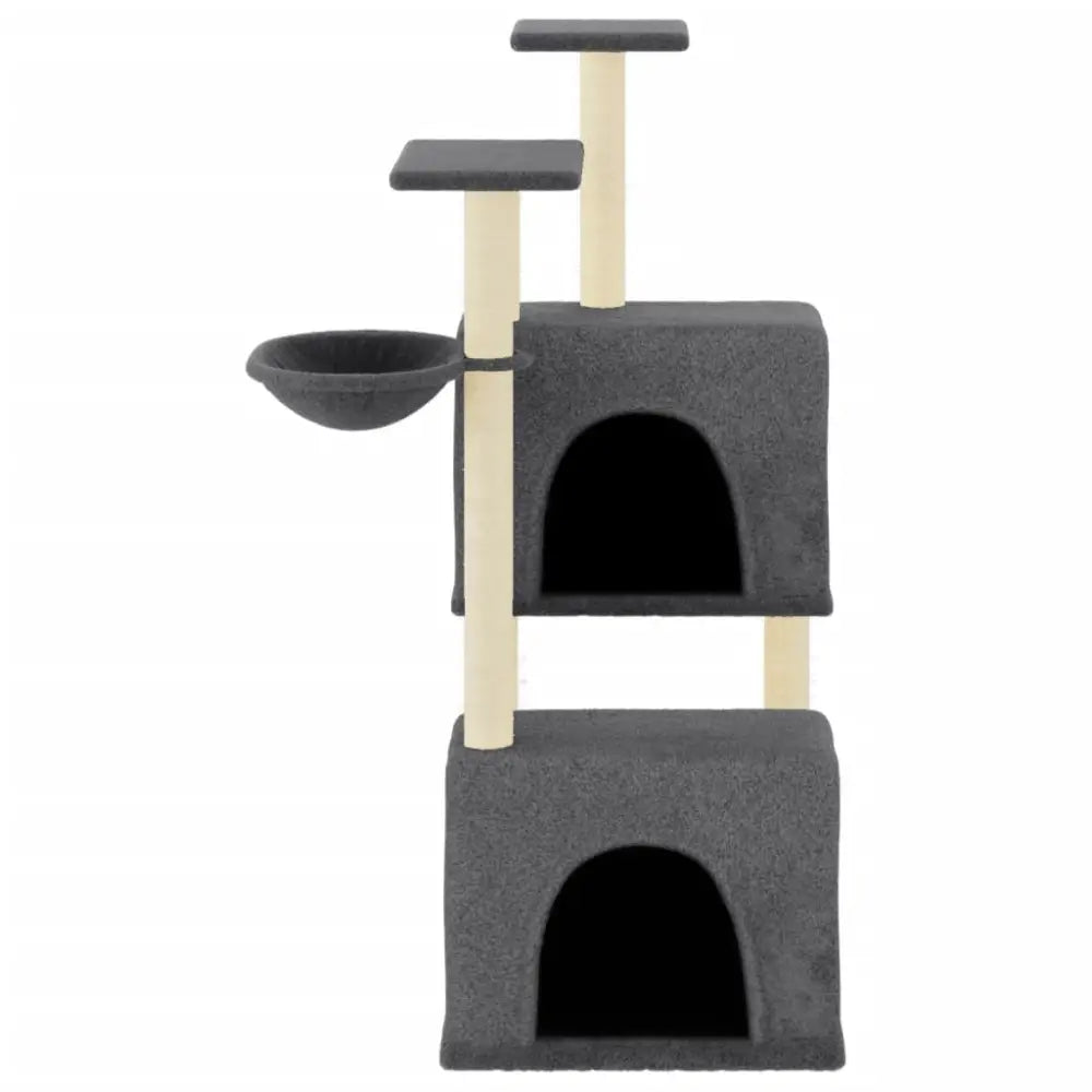 Vidaxl cat tree with sisal scratching posts dark grey 122