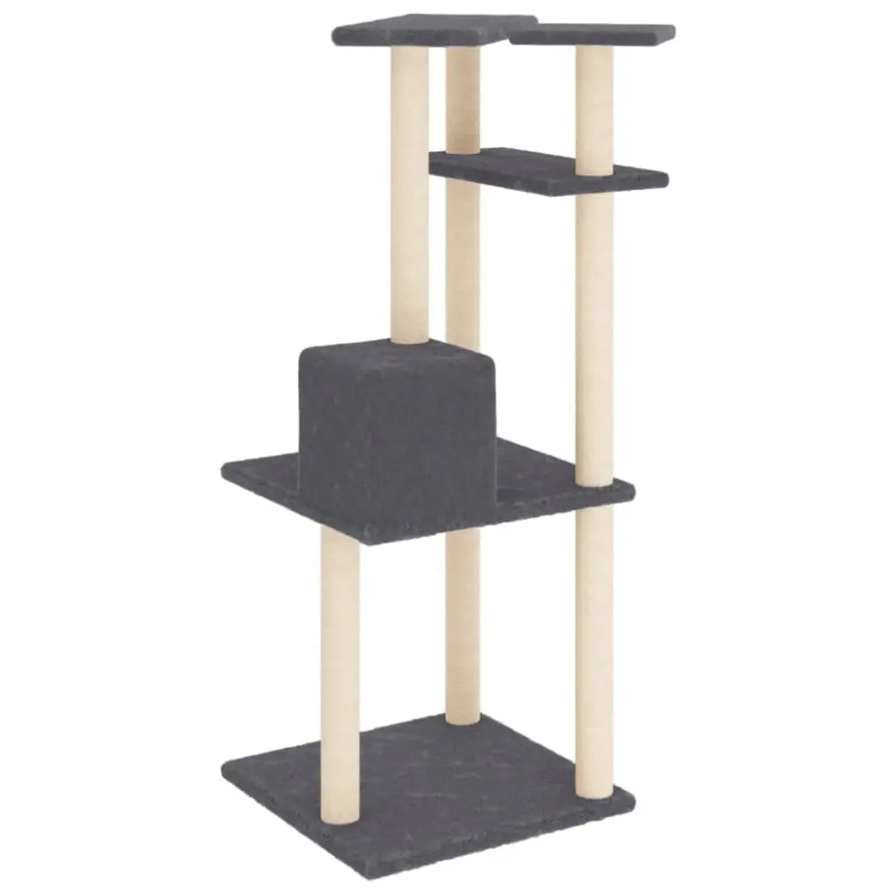 Vidaxl cat tree with sisal scratching posts dark grey 123