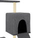 Vidaxl cat tree with sisal scratching posts dark grey 130.5