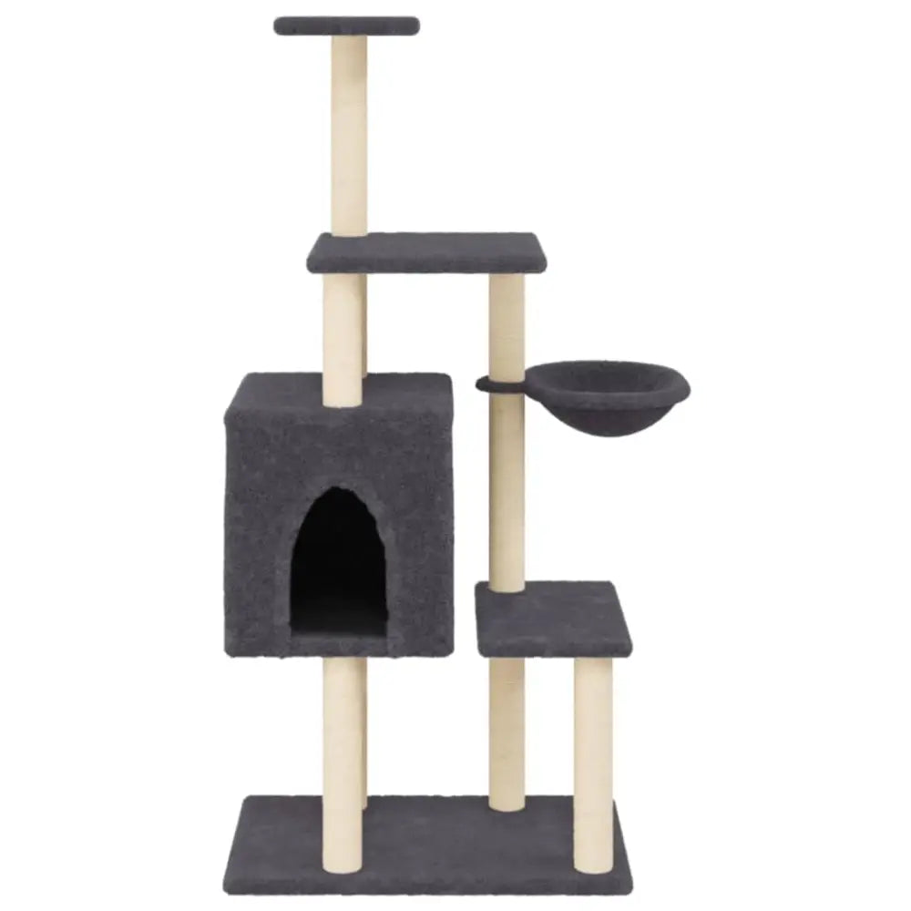 Vidaxl cat tree with sisal scratching posts dark grey 131