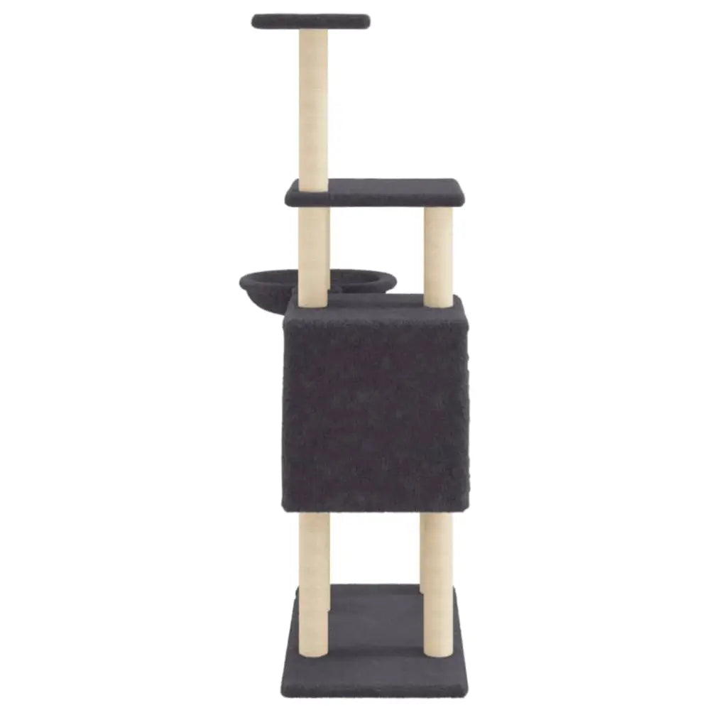 Vidaxl cat tree with sisal scratching posts dark grey 131