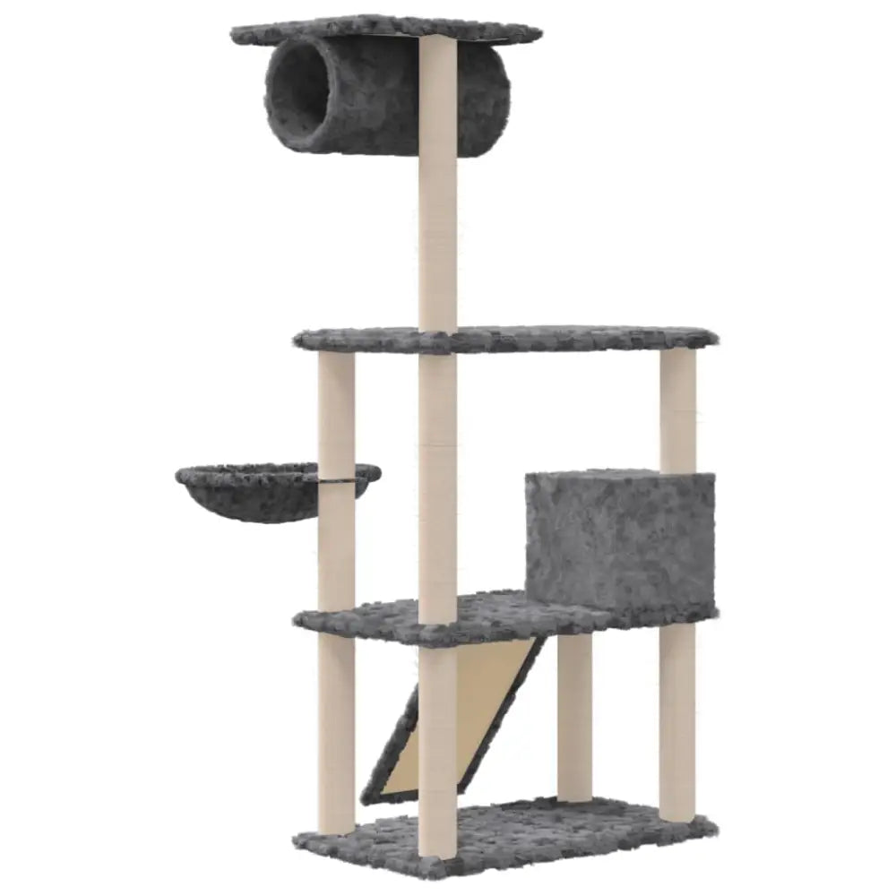 Vidaxl cat tree with sisal scratching posts dark grey 131