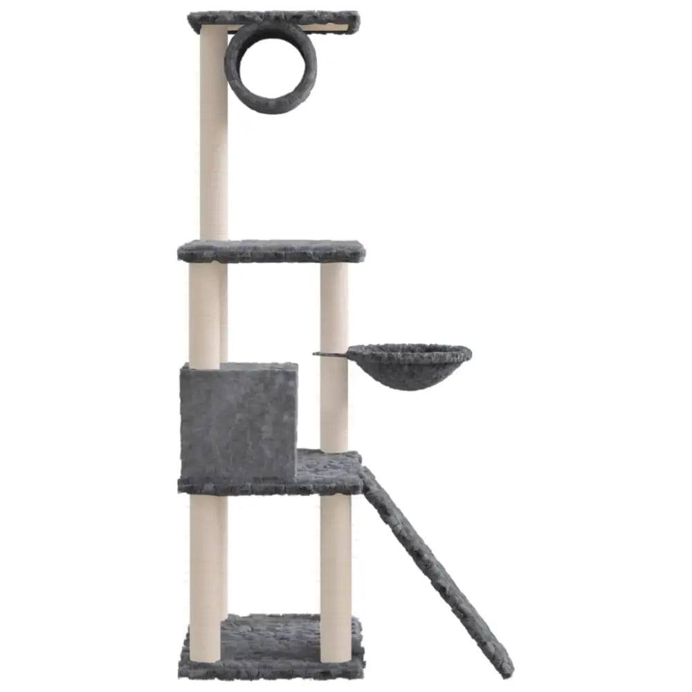 Vidaxl cat tree with sisal scratching posts dark grey 131