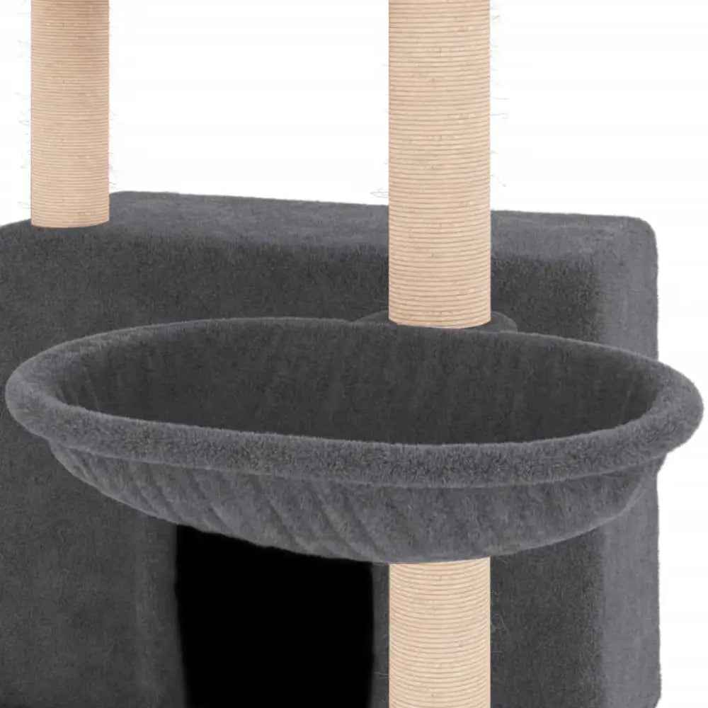 Vidaxl cat tree with sisal scratching posts dark grey 132