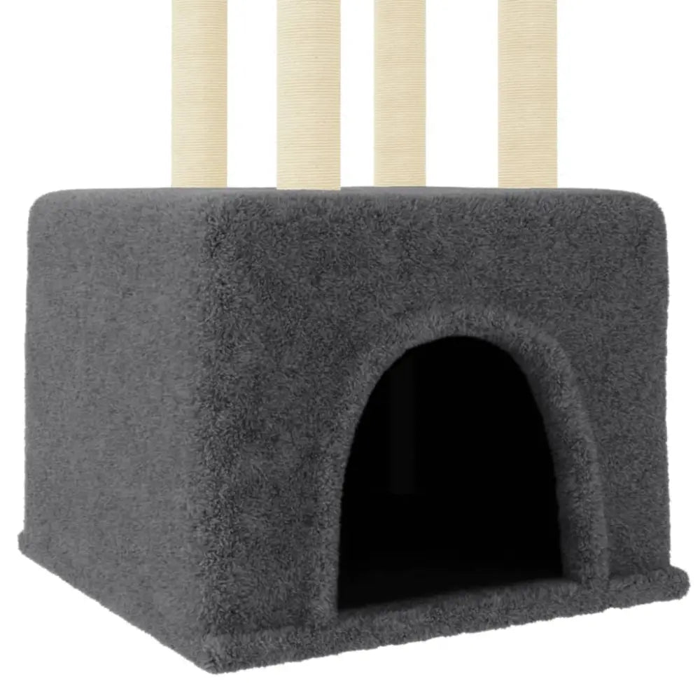 Vidaxl cat tree with sisal scratching posts dark grey 133.5