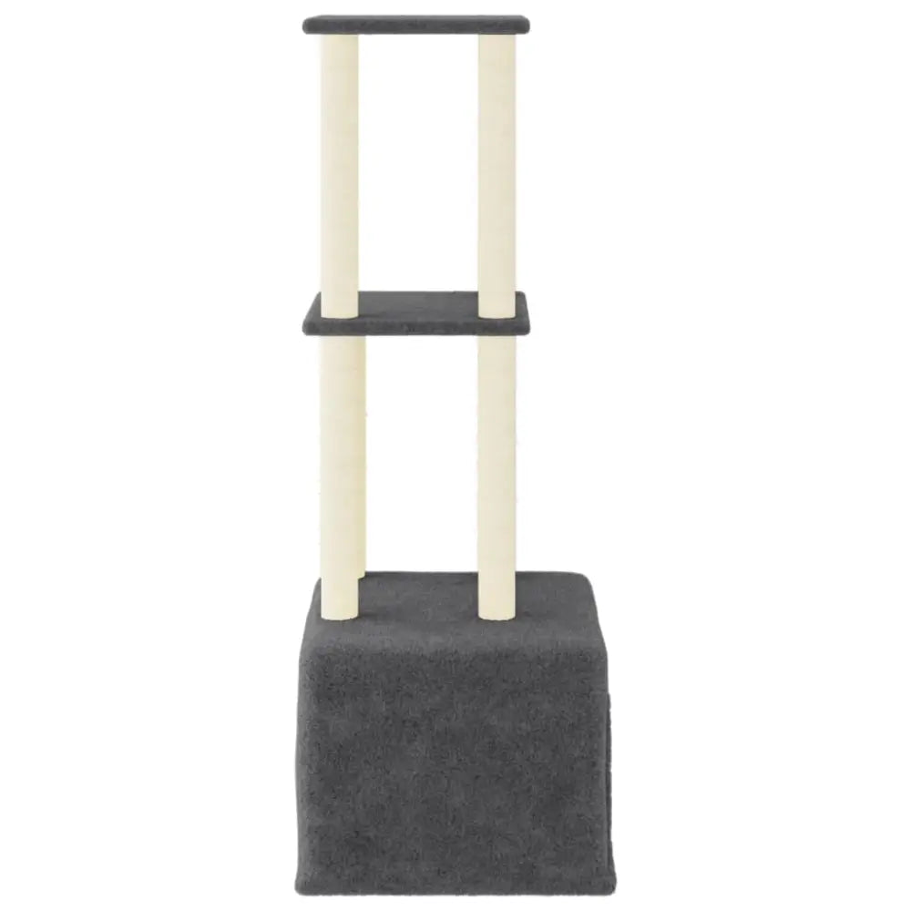 Vidaxl cat tree with sisal scratching posts dark grey 133.5