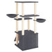 Vidaxl cat tree with sisal scratching posts dark grey 133