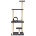 Vidaxl cat tree with sisal scratching posts dark grey 136